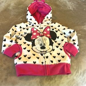 NWOT Disney's Minnie Mouse Toddler Girl Polka-Dot Hoodie